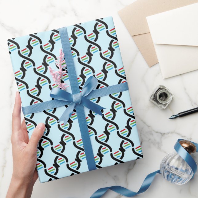 Papel De Presente DNA Double Helix Science Design Wrapping Paper (Presentear)