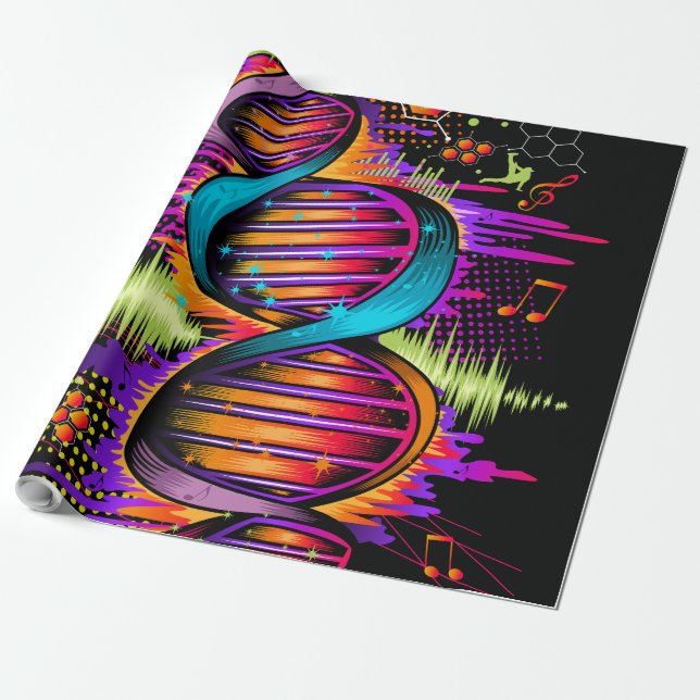 Papel De Presente DNA musical (Desenrolado)