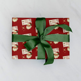 Papel De Presente Do Papai Noel Entrega Para Nome Personalizado Nata