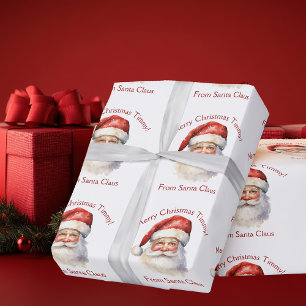 Papel De Presente Do Papai Noel Personalizado Natal Crianças