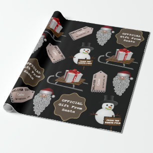 Papel De Presente Do Pólo Norte papai noel personalizado