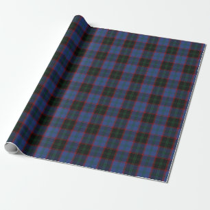 Papel De Presente Do preto Home do verde azul do clã Tartan escocê