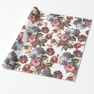 Papel De Presente Do rosa chique do vintage de Boho os rosas