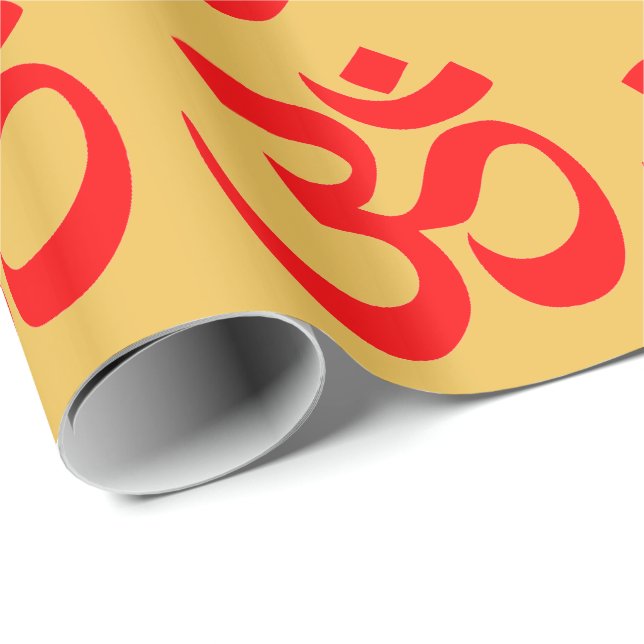 Papel De Presente Do "símbolo OM " (Ponta do rolo)