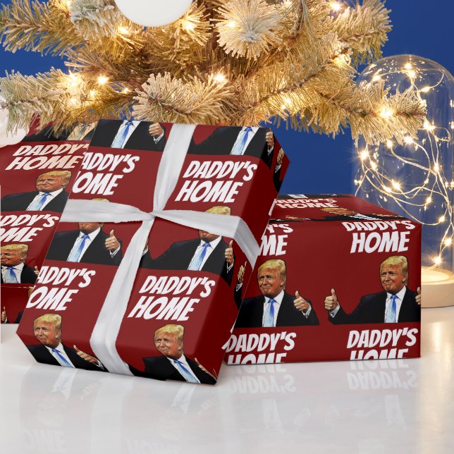 PAPEL DE PRESENTE DOALD TRUMP PAI HOME 2024 FUNNY (Feriados)