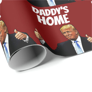 PAPEL DE PRESENTE DOALD TRUMP PAI HOME 2024 FUNNY