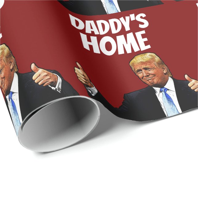 PAPEL DE PRESENTE DOALD TRUMP PAI HOME 2024 FUNNY (Ponta do rolo)