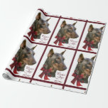 Papel De Presente Doberman Pinscher Christmas<br><div class="desc">Encerre todos os seus presentes este ano no nosso adorável papel de Natal Doberman Pinscher!</div>
