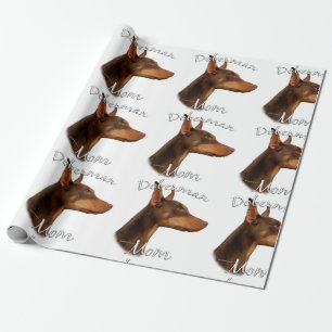 Papel De Presente Doberman Pinscher (vermelho) Mãe 2