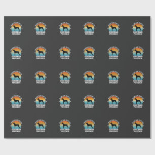 Papel De Presente Dobermann Retro acaricie