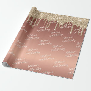 Papel De Presente Doce 16.º Rosa