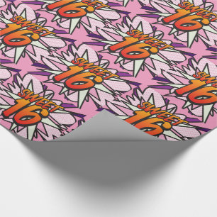 Papel De Presente Doce 16 Quadrinhos Arte Pop Rosa