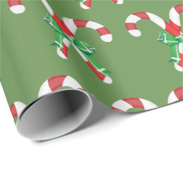 Papel De Presente Doce Candy Cane Natal
