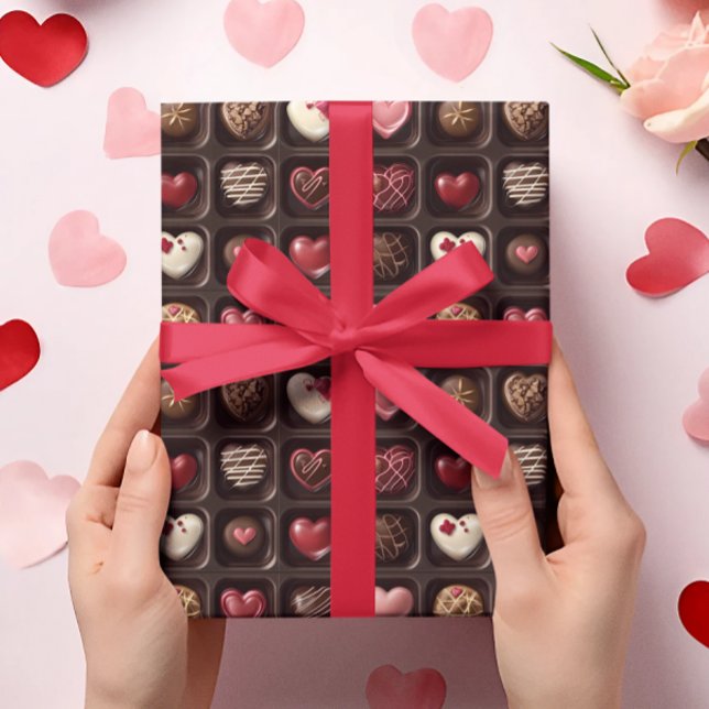 Papel De Presente Doce de chocolate do dia dos namorados  (Criador carregado)