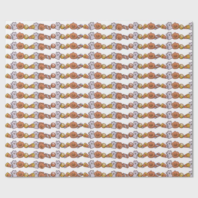 Papel De Presente doce de halloween  (Aberto)