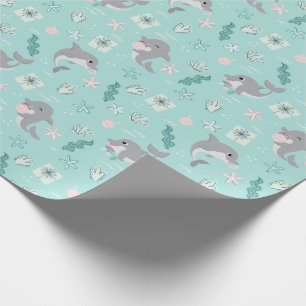 Papel De Presente Doce Dolphin Natal