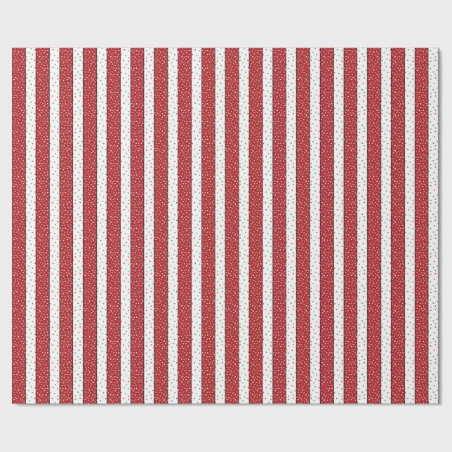 Papel De Presente Doce Férias Listras de Açúcar e Confeitos (Aberto)