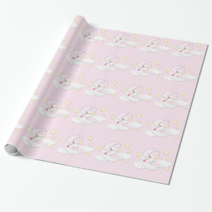 Papel De Presente Doce Menina da Lua Rosa