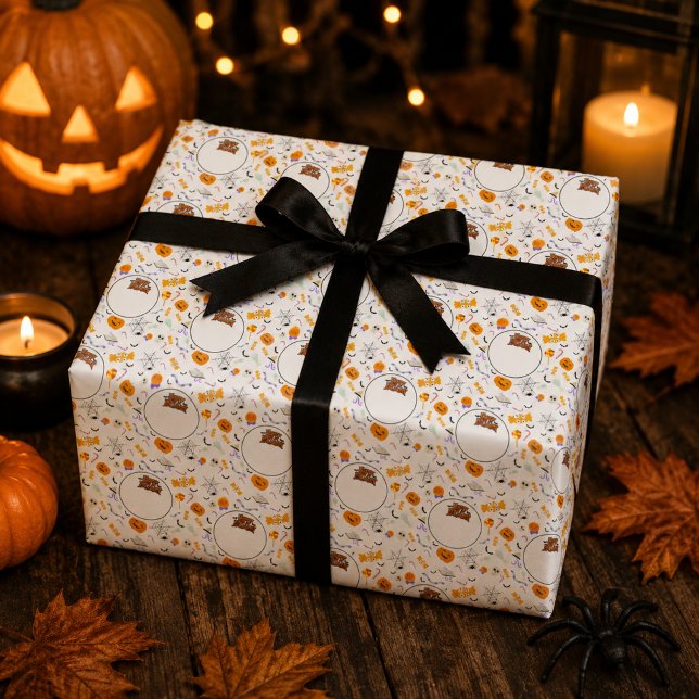 Papel De Presente Doce ou Travessuras no Halloween (Criador carregado)