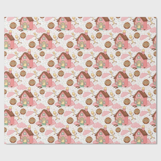 Papel De Presente Doce padrão de jardim  (Aberto)
