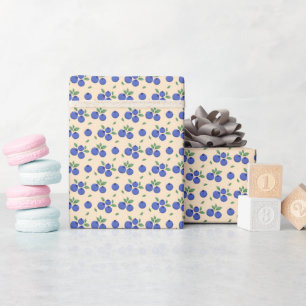 Papel De Presente Doce padrão de mirtilo