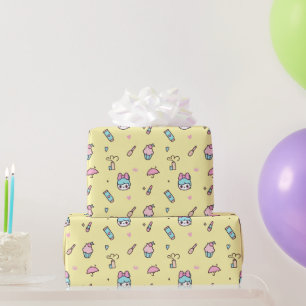 Papel De Presente Doce Pastel Kawaii Amarelo