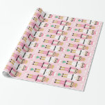 Papel De Presente Doce Pastel Nutcracker Natal<br><div class="desc">Um aqua pastel super doce e rosa fazem com que os presentes do Noz-Cacker de Natal se destacem. Perfeito para bailarinas. Vários padrões a escolher - combinar e combinar.</div>