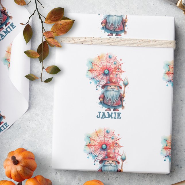Papel De Presente Doce Truque ou Tratamento de Halloween com Feitiça (Criador carregado)