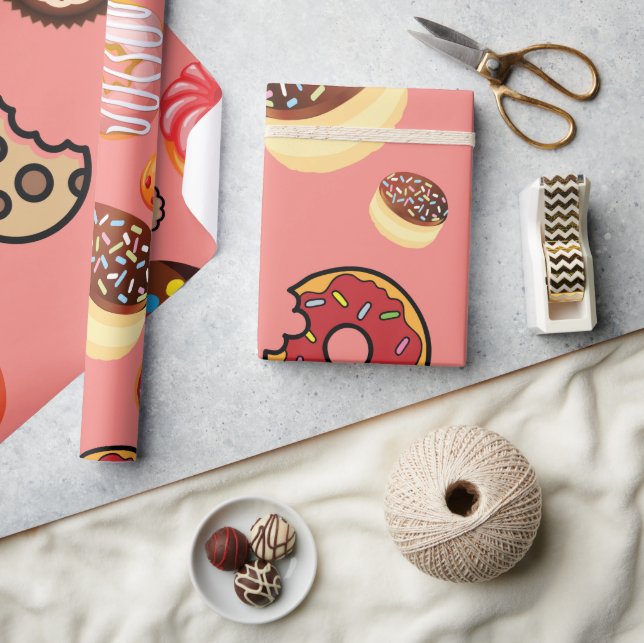 Papel De Presente Doces 5 (Artesanato)