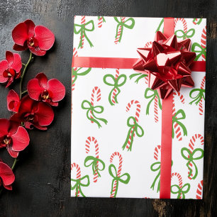 Papel De Presente Doces Canas de Natal Natal Férias