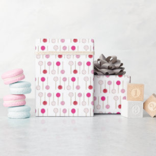 Papel De Presente Doces de Pop de Bolo de Bolo de Bolo Rosa-Namorado
