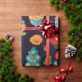 Papel De Presente Doces e Flores Coloridos