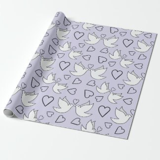 Papel De Presente Doces Pombas de Casamento para Chuveiro de Noivado