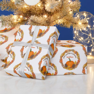 Papel De Presente Documento de Enrolamento de Ação de Graças da Colh