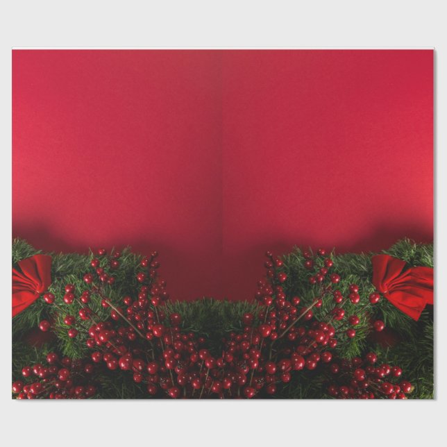 Papel De Presente Documento de Natal sobre Férias Felizes (Aberto)