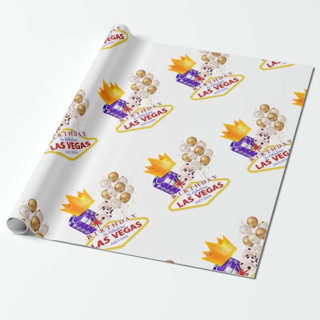 Papel De Presente Documento de Onda de Las Vegas (Desenrolado)