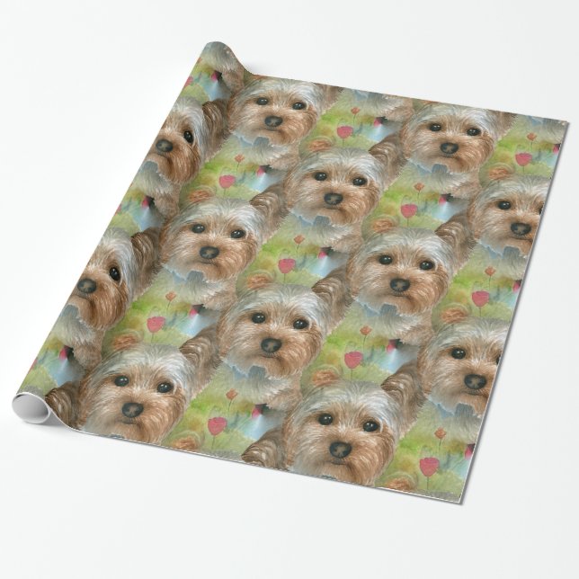 Papel De Presente Dog 117 Yorkie (Desenrolado)