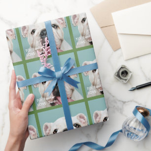 Papel De Presente Doggie AMOR Papais noeis Presente Personalizado