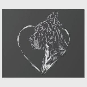 Papel De Presente Dogue Alemão