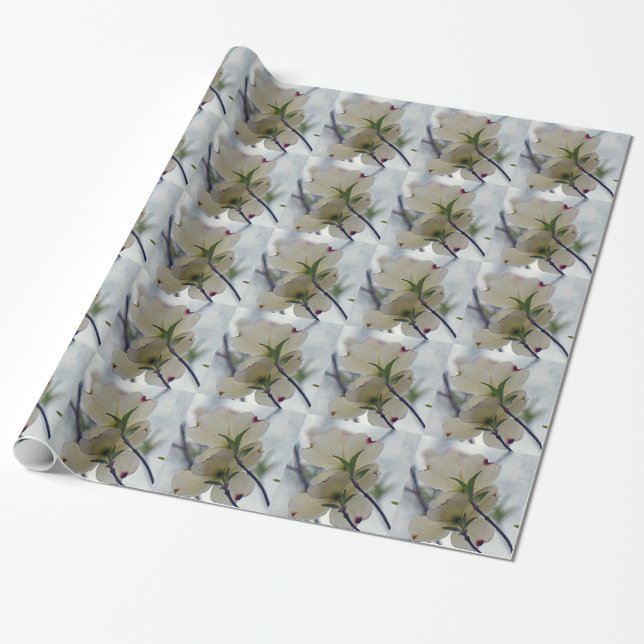 Papel De Presente Dogwood Blossoms (Desenrolado)
