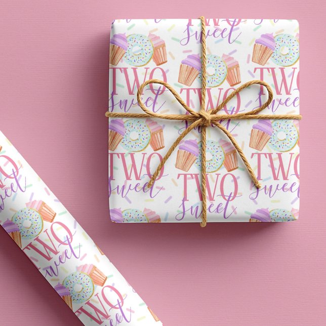Papel De Presente DOIS Aniversário de 2 anos doce (Criador carregado)