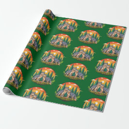 Papel De Presente Dois lobos