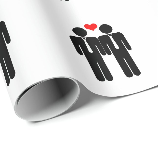 Papel De Presente Dois Núcleos No Casamento Gravatas (Ponta do rolo)