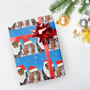 Papel De Presente Dois Papais noeis Cavalier King Charles Spaniels