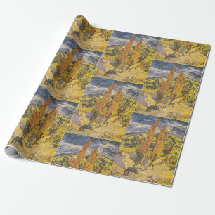 Papel De Presente Dois Poplars nos Alpilles por Vincent Van Gogh