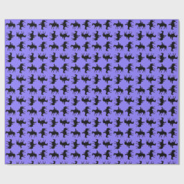 Papel De Presente Dois Vaqueiros a Cavalo Silhuetas - Periwinkle