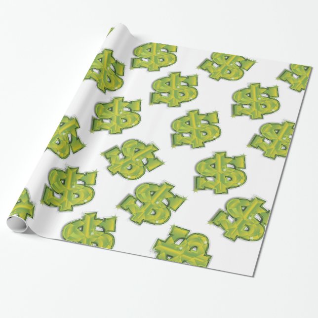 Papel De Presente Dólar EUA (Desenrolado)