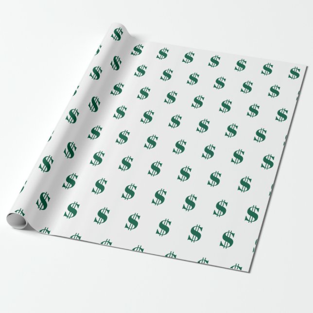 Papel De Presente Dollar Signs (Desenrolado)