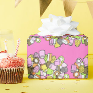 Papel De Presente Dolly Mixture UK British Fondant Confection Candy