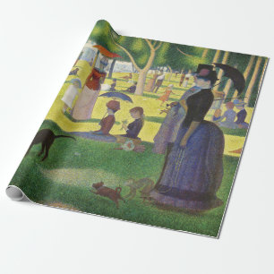 Papel De Presente Domingo em La Grande Jatte por Georges Seurat